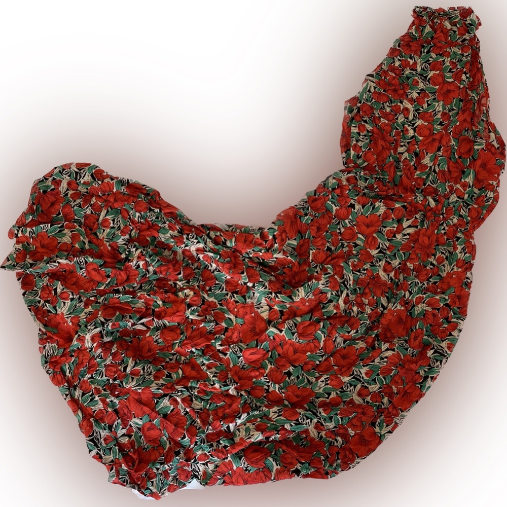 Patterned floral maxi dress